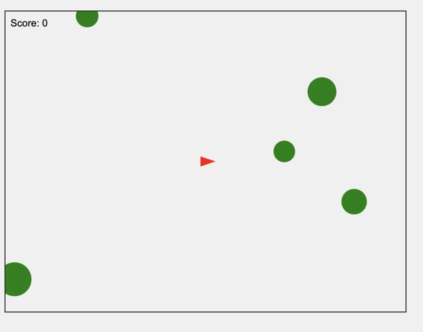 Claude Artifacts basic Angroids game