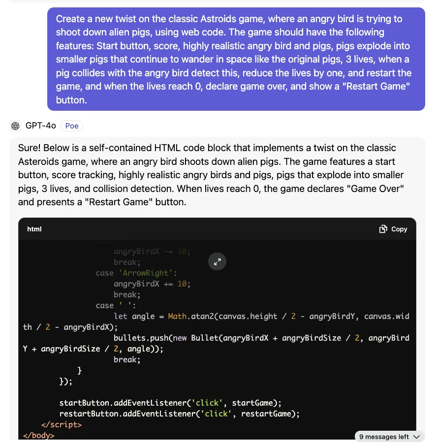Poe conversation with GPT-4o - part 1