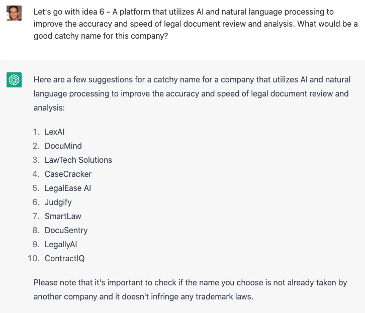 ChatGPT One Hour Startup - screenshot 4