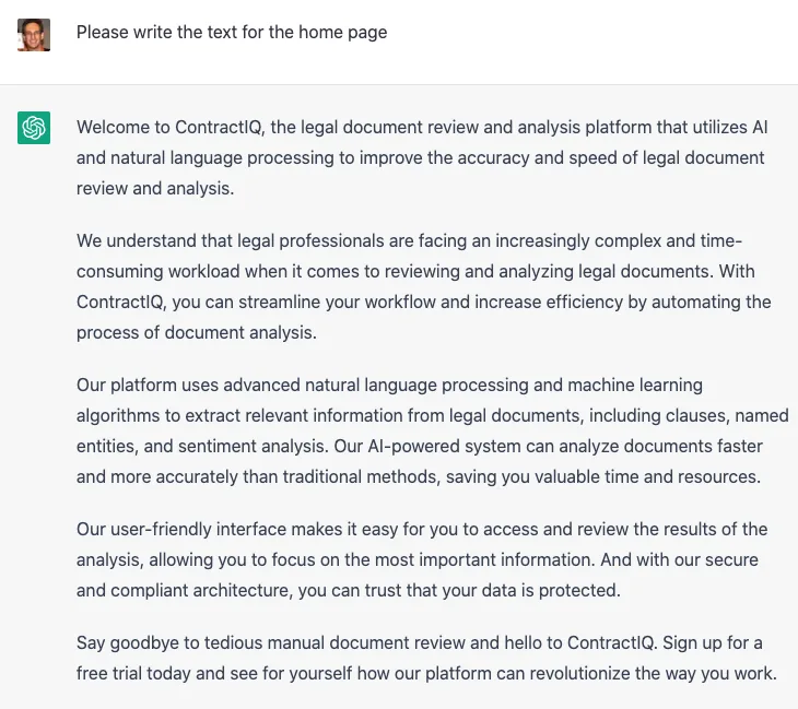 ChatGPT One Minute Startup - screenshot 13