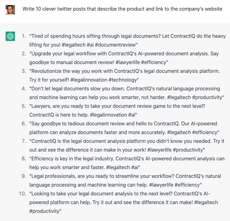 ChatGPT One Minute Startup - screenshot 15