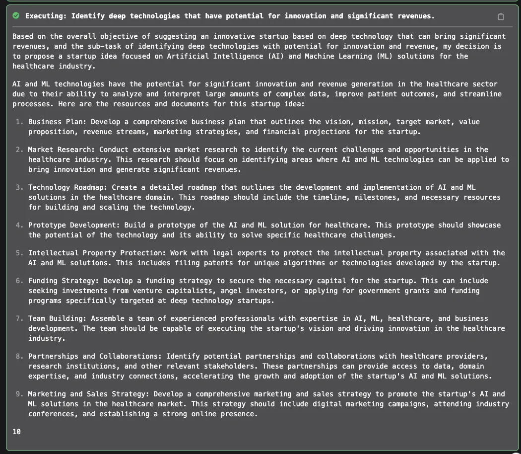 AgentGPT One Minute Startup - screenshot 21