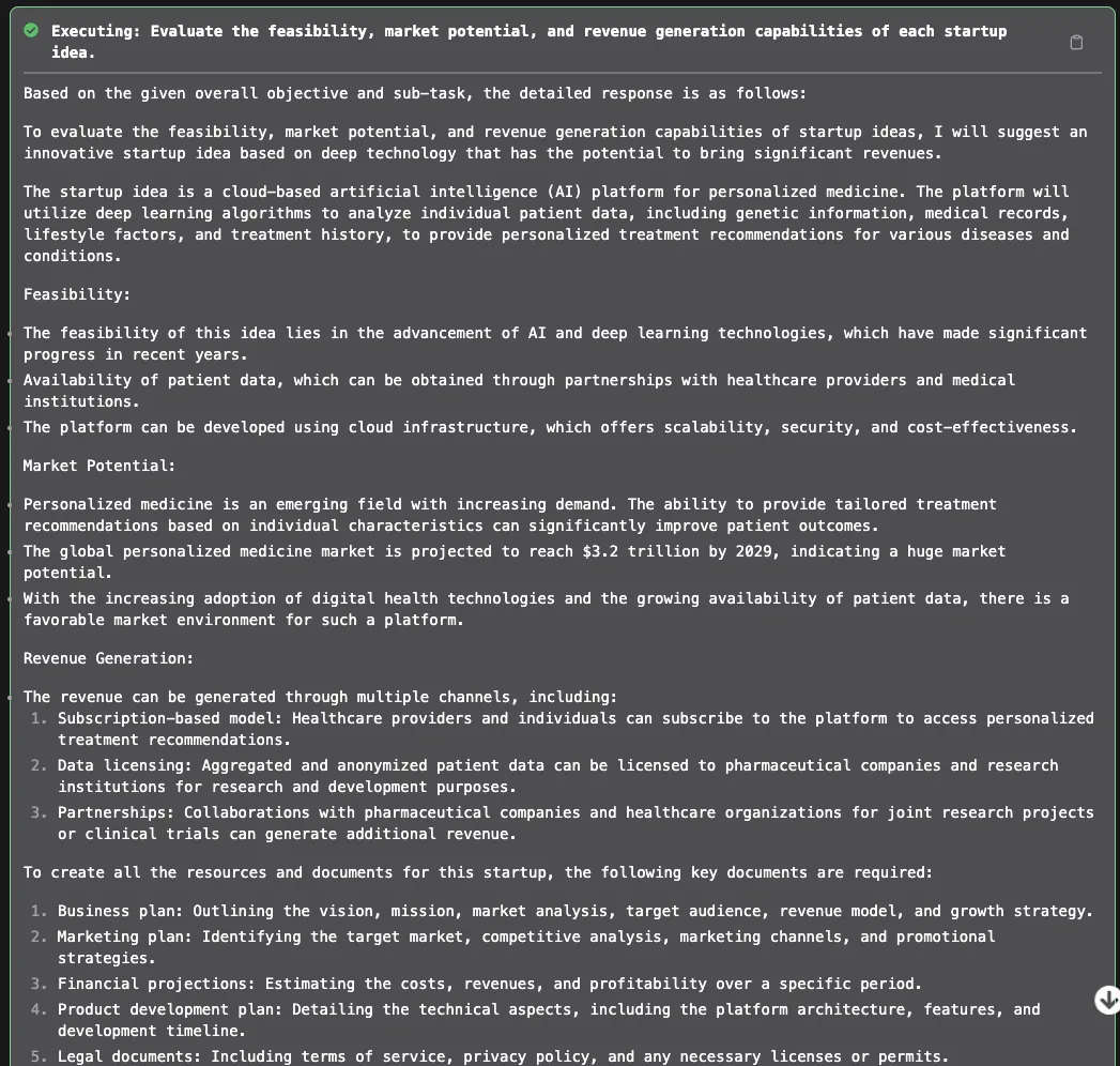 AgentGPT One Minute Startup - screenshot 23