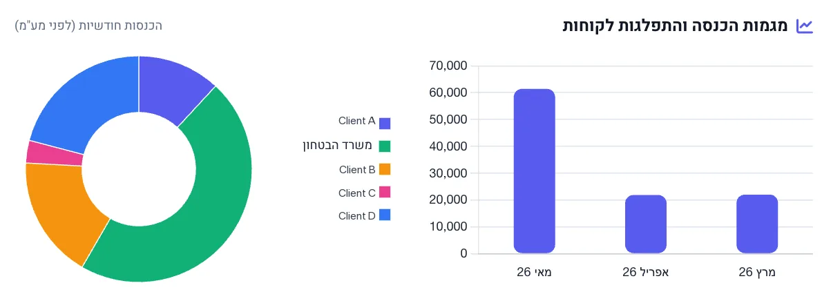 צילום מסך של דוח הכנסות מחשבוניות (1 מתוך 4)
