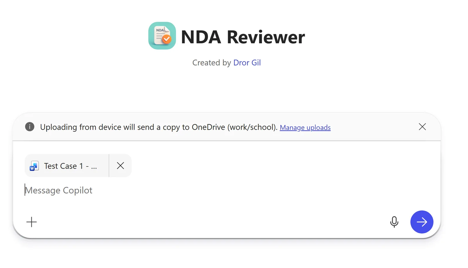 Screenshot of NDA Reviewer (1 of 2)