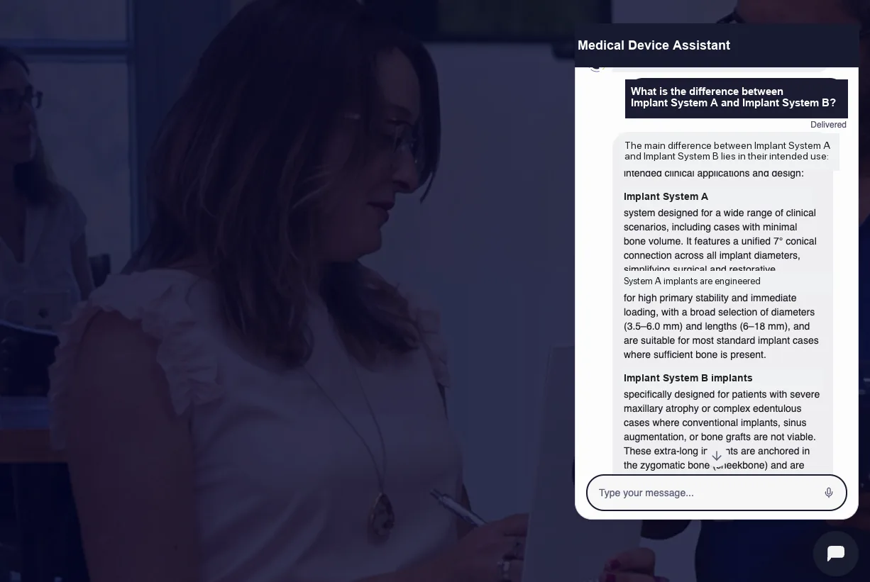 Screenshot of Website Chatbot (1 of 1)